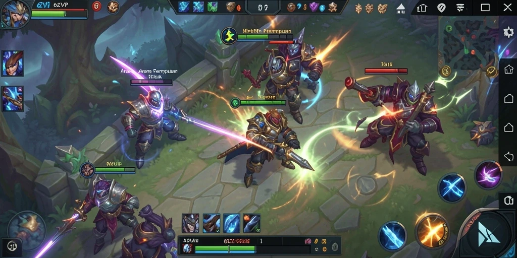 Tampilan gameplay 62VIP yang mendebarkan di arena pertempuran.