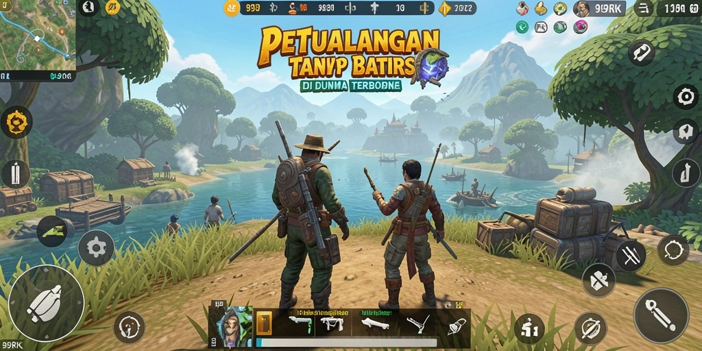 Tampilan gameplay epik dari dunia terbuka 99RK.
