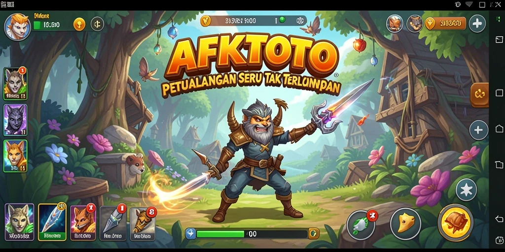 Tampilan gameplay AFKTOTO yang memukau dalam suasana petualangan.