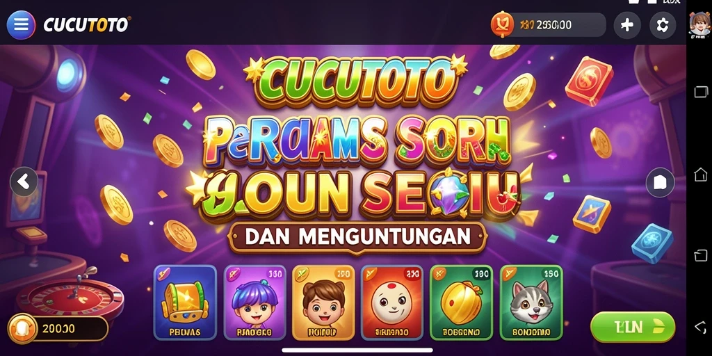 Tampilan gameplay CUCUTOTO yang seru dan menantang.