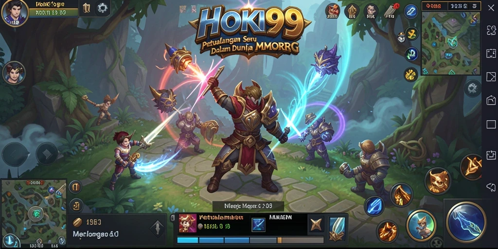 Screenshot gameplay <strong>HOKI99</strong> menampilkan aksi seru dalam dunia MMORPG.