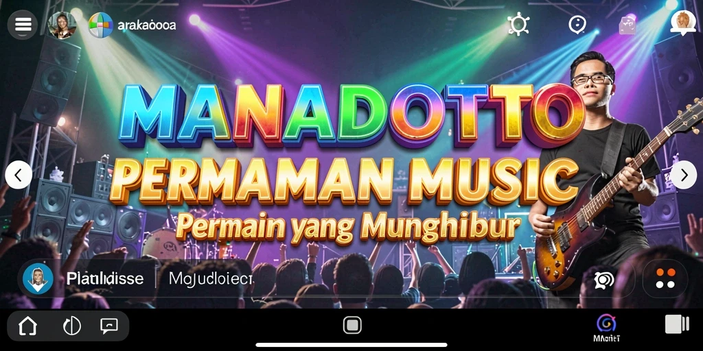 Tampilan gameplay <strong>MANADOTOTO</strong> dengan berbagai tantangan musik yang menarik.