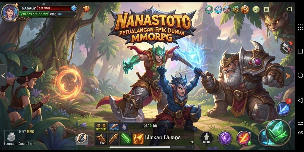 Tampilan gameplay <strong>NANASTOTO</strong> yang menakjubkan dalam dunia MMORPG.