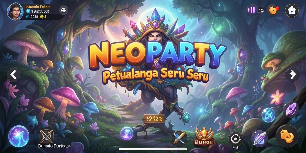 Tampilan gameplay dari NEOPARTY yang menakjubkan dan mengasyikkan.