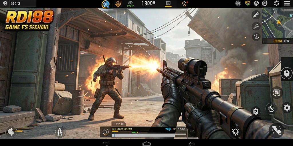 Gameplay RDI88 menampilkan aksi tembak-menembak yang epik dan mendebarkan.