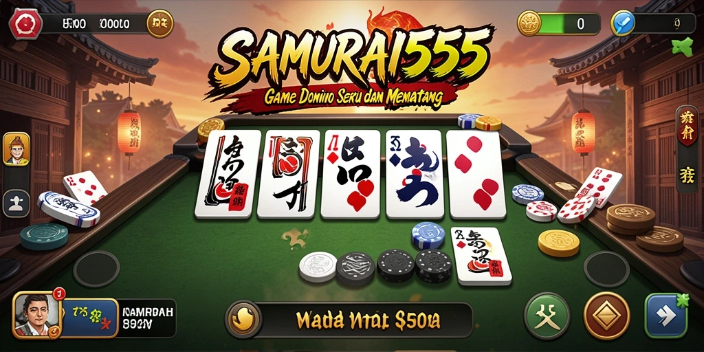 Tangkapan layar gameplay SAMURAI555 yang mengasyikkan di dunia Domino.