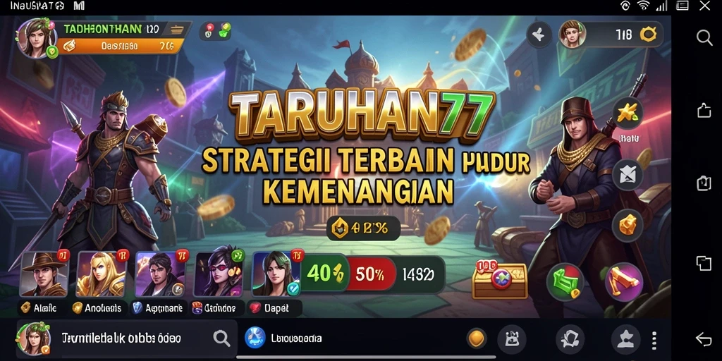 Tampilan gameplay strategis yang mendebarkan di TARUHAN77.